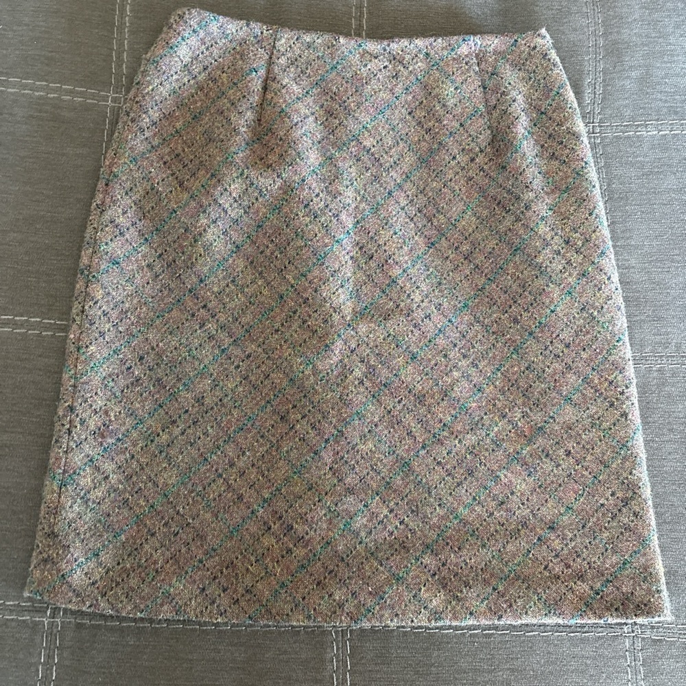 Sigrid Olsen 100% wool Multicolor Tweed Pencil Skirt. 4